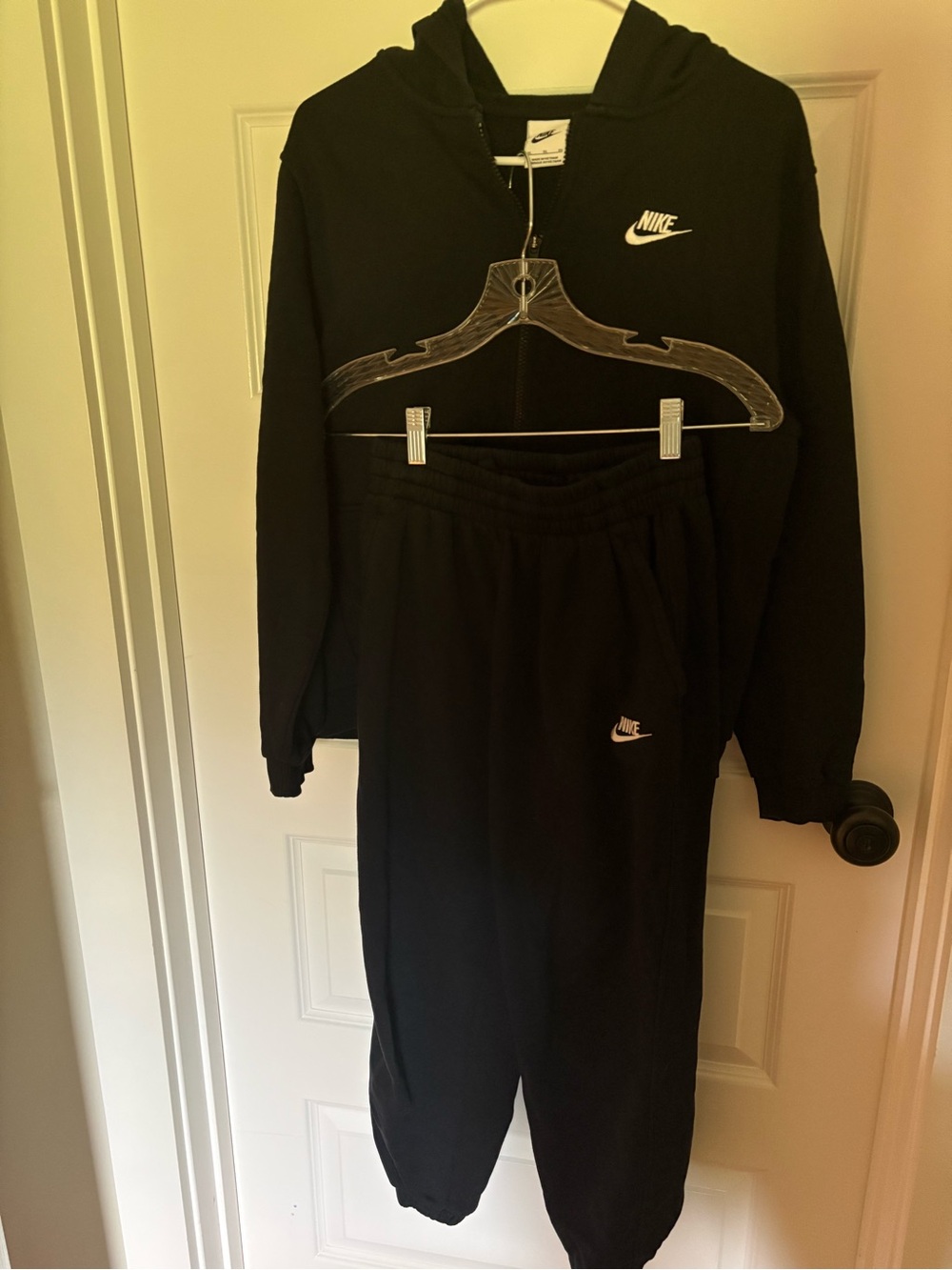 Nike Youth Black Sweatpants + Zip up Set